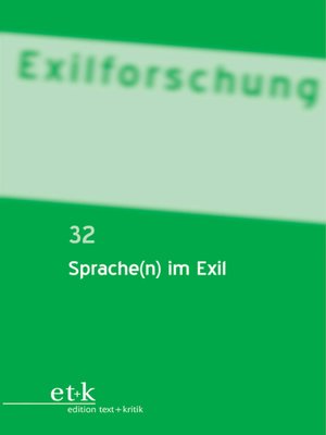 cover image of Sprache(n) im Exil